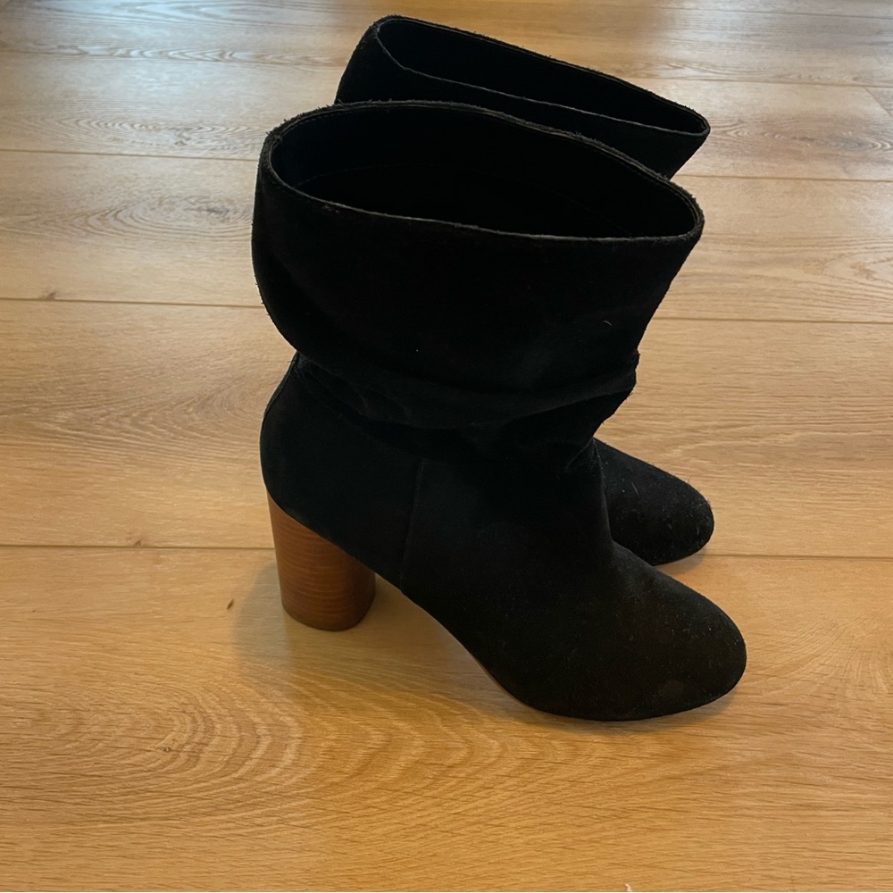 Sole society black suede booties